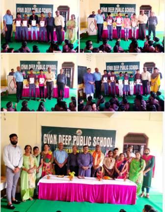 ज्ञानदीप स्कूल में विजेता छात्र-छात्राओं को किया गया सम्मानित…